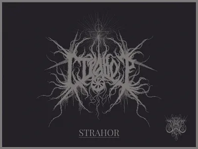 STRAHOR black metal logo design graphic design logo metal logo typography