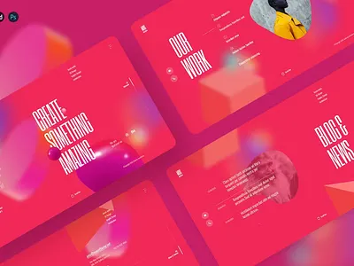 Creative Agency Landing Page Template app branding dailyui design flat graphic design illustration interface ios landing page mobile photoshop ui ui design uiux ux web web design webdesign website