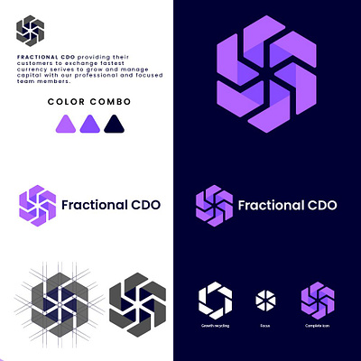 Fractional CDO branding graphic design ico icon illustration logo