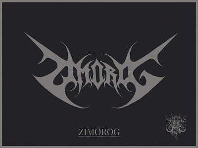 ZIMOROG black metal logo design graphic design logo metal logo typography