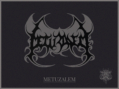 METUZALEM death metal logo design graphic design logo metal logo typography