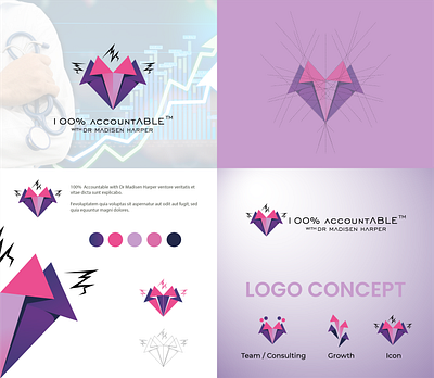 100% Accountable branding design graphic design icon illustration it logo ui vector