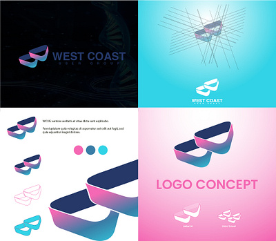 West Coast branding design icon illustration it logo ui vector