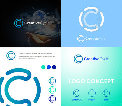 Creative Cycle branding design graphic design icon illustration it logo vector