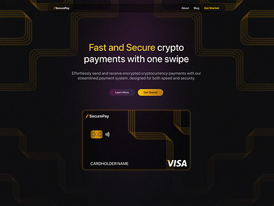 SecurePay card credit card crypto crypto card crypto homepage debit card design graphic design homepage pay payment secure secure pay ui ui design
