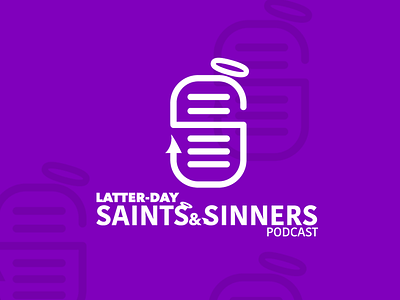 Latter-Day Saints & Sinners Podcast Logo brand identity illustration logo