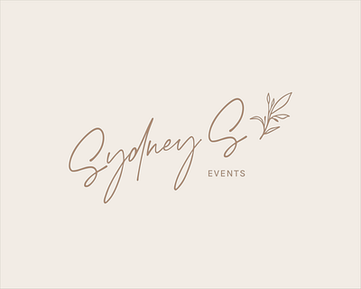 Logo Design for Sydney S Events branding design eventplanner eventplanning feminine graphic design illustration logo organic typography wordmark