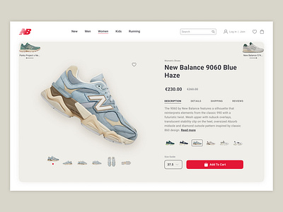 New Balance Product Card UI design new balance product card shoes sneakers ui ux web design web site