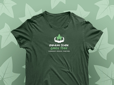 Hakalau School Green Team Branding + T-shirt branding clean up community hakalau hands identity illustrator kukui landscape logo logomark non profit service symbol t shirt