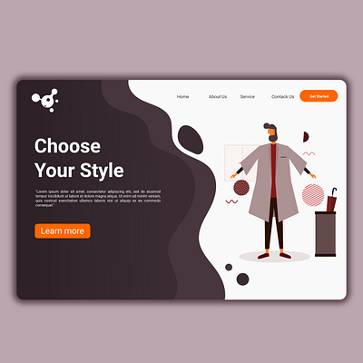 fashion landing page branding design flat landing page landingpagedesign ui