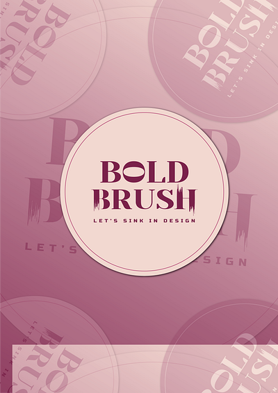 Logo Of Bold Brush. 3d branding graphic design logo ui