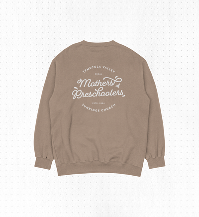 Graphic Crewneck Design for Temecula Valley MOPs Group adobe photoshop graphic crewneck graphic design graphic sweatshirt mockup