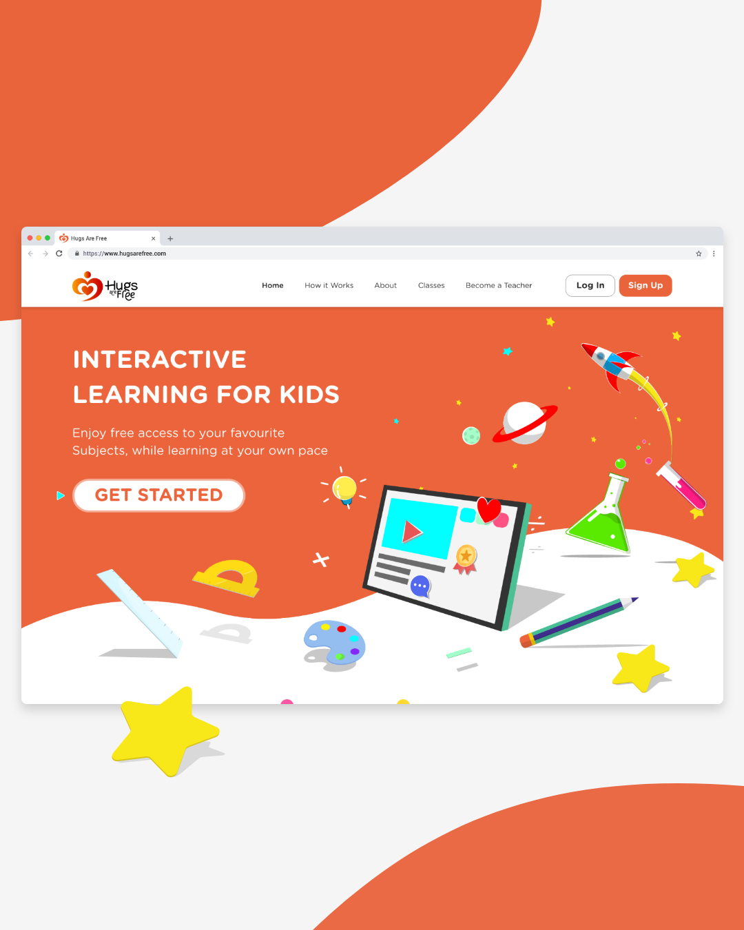 hugs-are-free-website-landing-page-ui-design-and-illustration-by