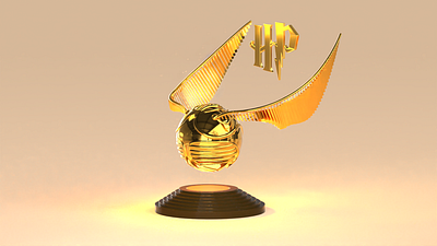 The Golden Snitch 3D Model 3d 3dmodel design dramatic golden harry hp model potter snitch sohan sohanck