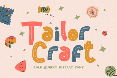 Free Bold Quirky Display - Tailor Craft Font comic font free font