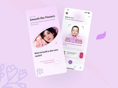 Skin Care App Design app app design beauty product beauty product app design best design branding design mobile app new dribbble shot skin care skin care app skin care product trendy ui ui design uiux ux ux design uxui web design