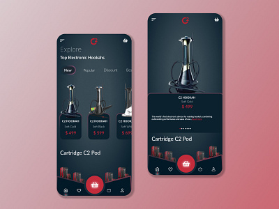 Hookah App Ui Design app branding design graphic design illustration logo typography ui ux vector