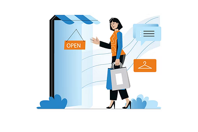 Shopping 2d bargains buying deals discounts flat illustration man onlineshopping people sales shopping shoppingaddict shoppinghaul shopsmall woman