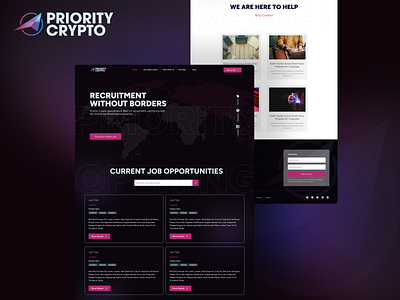 Priority Crypto agency branding crypto lander recruitment web3 website