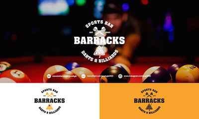 Barracks a Sports Bar. logo sports bar