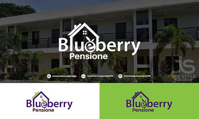 Blueberry Pensione business logo logo pensione