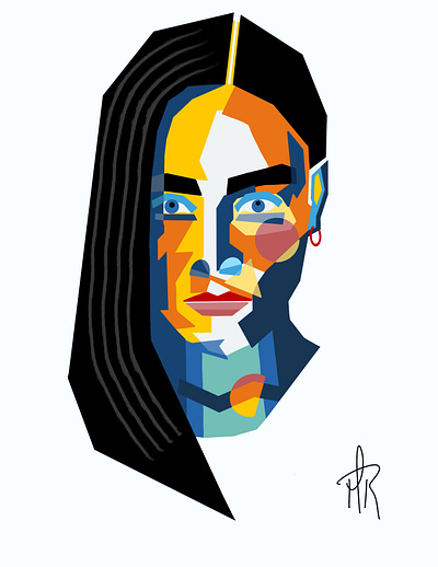 Geometric Woman graphic design illustration