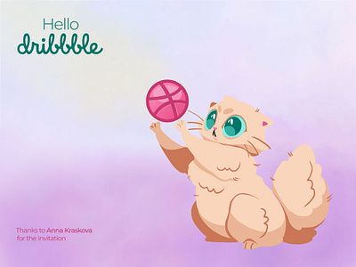 Hello dribbble! Thanks for the invitation Anna Kraskova! design firstshot graphic design illustration