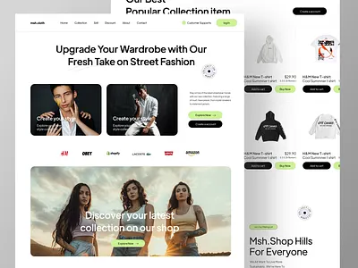 msh.cloth - Cloth Fashion Design Website cloth website e commarce e commarce website fashion fashion web fashion website product sell website shyed uishyed web web design web ui website website design