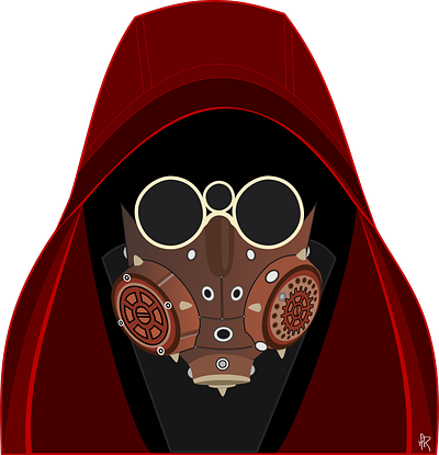 Steampunk Mask graphic design illustration