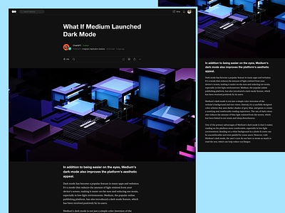 Medium Dark Mode – Concept concept design medium ui web