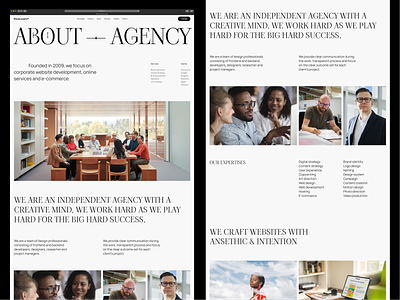 About Page - Lucas Agency clean design minimal portfolio typography ui ux web design website