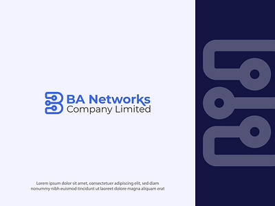 BA Networks Logo Design 3d animation app branding design graphic design illustration logo tech logo ui vector