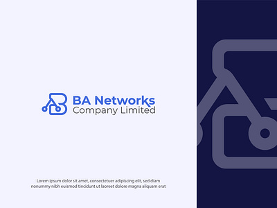 BA Networks Logo Design 3d animation app branding design graphic design illustration logo ui vector