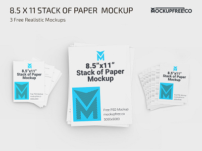 8.5×11 Stack of Paper Free PSD Mockup free freebie mock up mockup mockups paper photoshop psd stack template templates