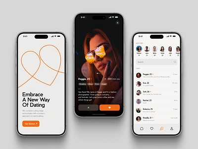 Dating Mobile Application UI UX Design app app design bumble chat chatting dating dating app dating mobile app match match finder matching messenger app mobile mobile app relationship social media app swipe tinder ui ux