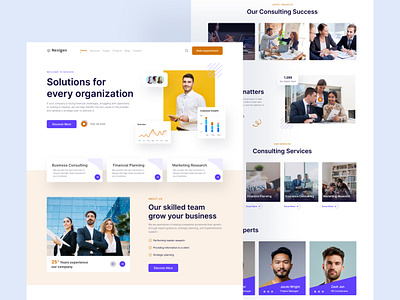 Business Consultancy Landing Page app app design branding business business consultancy business landing page consultancy landing page design landing page landing page design trendy design ui ui design uiux ux ux design web design web ui website design