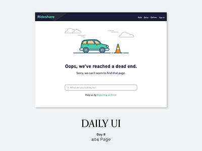 Daily UI #008 - 404 Page 404 page daily ui day 8 error product design ui ux