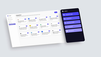 Rollout - Workflow builder 3d ai animated animation app artificial intelligence assistant automation clean design flat integration motion motion graphics ui ux widget workflow workflow builder zapier