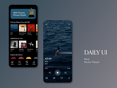 Daily UI #009 - Music Player app daily ui day 9 music player product design ui ux