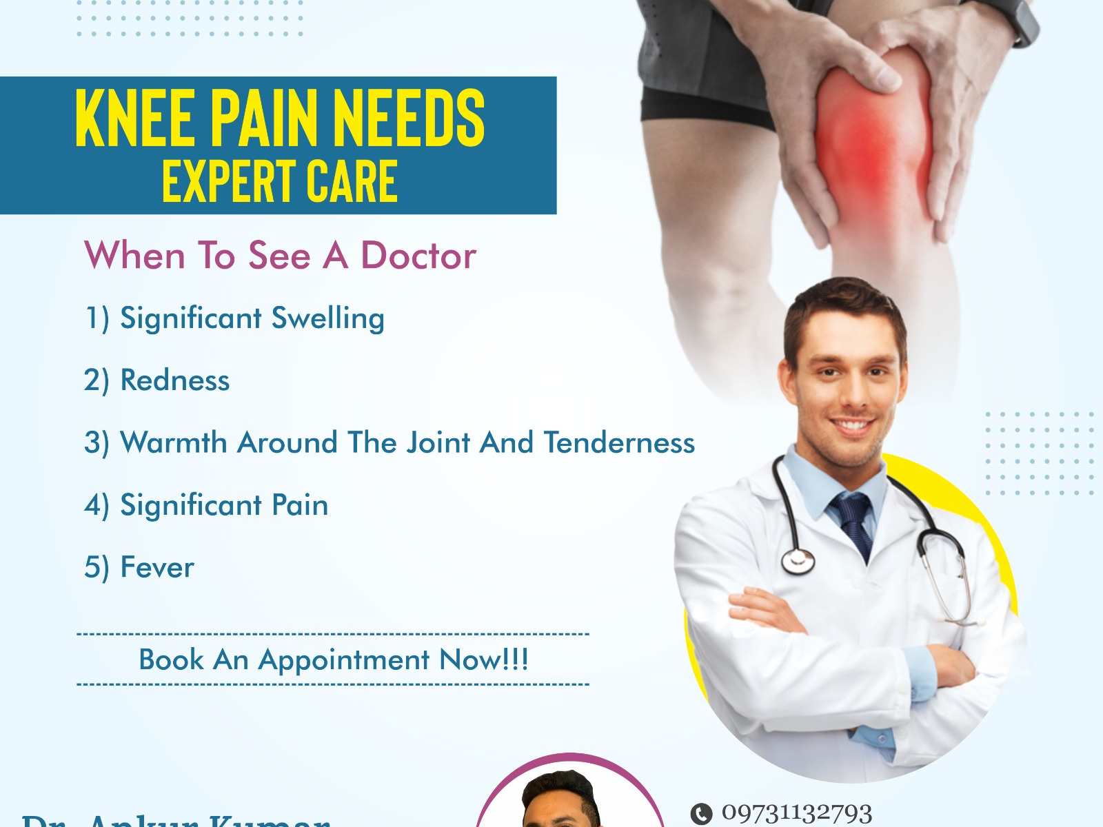 Knee Pain Needs Expert Care- Dr. Ankur Kumar by Dr. Ankur Kumar on Dribbble