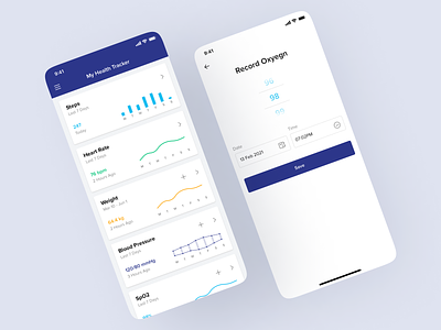 Medibook App UI Design - Health Tracker app design branding clean ui clean ui design design health app health tracker hire ui designer illustration logo medibook app medical app patient app record oxygen record vitals track health ui uiux