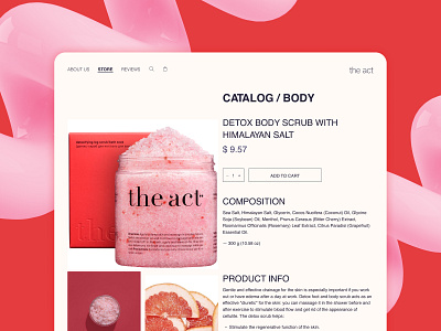 E-Commerce Shop (Single Item) care cosmetics cosmetic dailyui dailyui012 design detox e commerce product scrub shop skin ui website