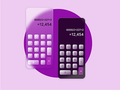 Calculator graphic design ui