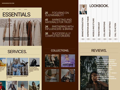 Essentials- Web Fashion Landing Page branding cards clothes collections design e commerce e commerce store e shop landing page minimal modern web ui online shopping website online store product design product sell web design reviews services shopping ui web page