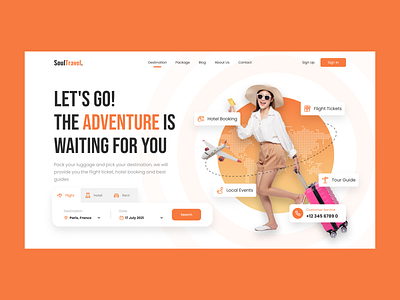 Soul Travel landing page