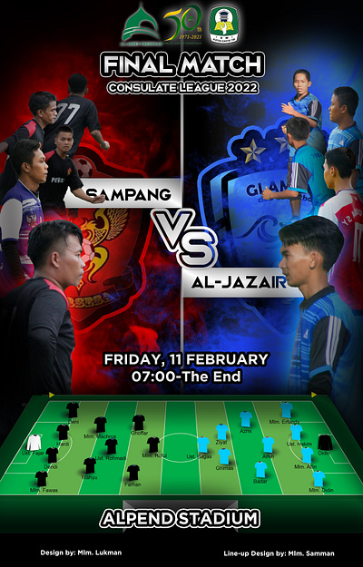 Final Match of Consulate League 2022 Poster graphic design