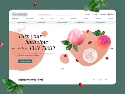 Cosmetics Store Homepage Design Concept concept cosmetics design desktop ecommerce homepage landing page online store ui ux web