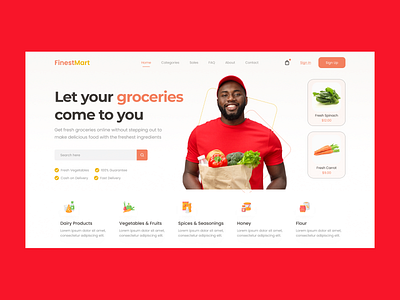 Finest Mart landing page