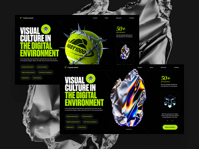Visual culture in the digital environment | Hero Screen branding design digital environment digitalbutlers graphic design illustration inspiration landing page site sport typography ui ux visual design website
