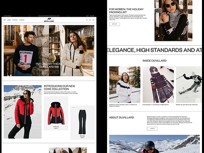 Henri Duvillard Homepage art direction centra design e commerce ecommerce fashion graphic design layout moutain outdoor ski ui ux web web design website